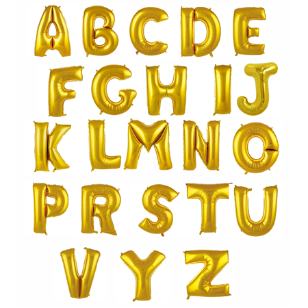 40 inch 100 cm Harf Folyo Balon Gold