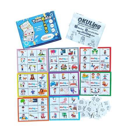 Bingo İngilizce Tombala Oyunu Present Continuous Tense Şimdiki Zaman